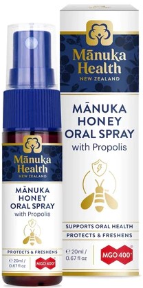 Spray Oral cu Miere de Manuka MGO 400+ si Propolis | Manuka Health | 20 ml